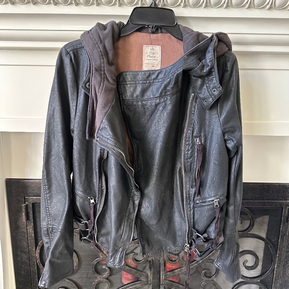 Free People Vegan Leather CLEO Jacket - Women’s XS